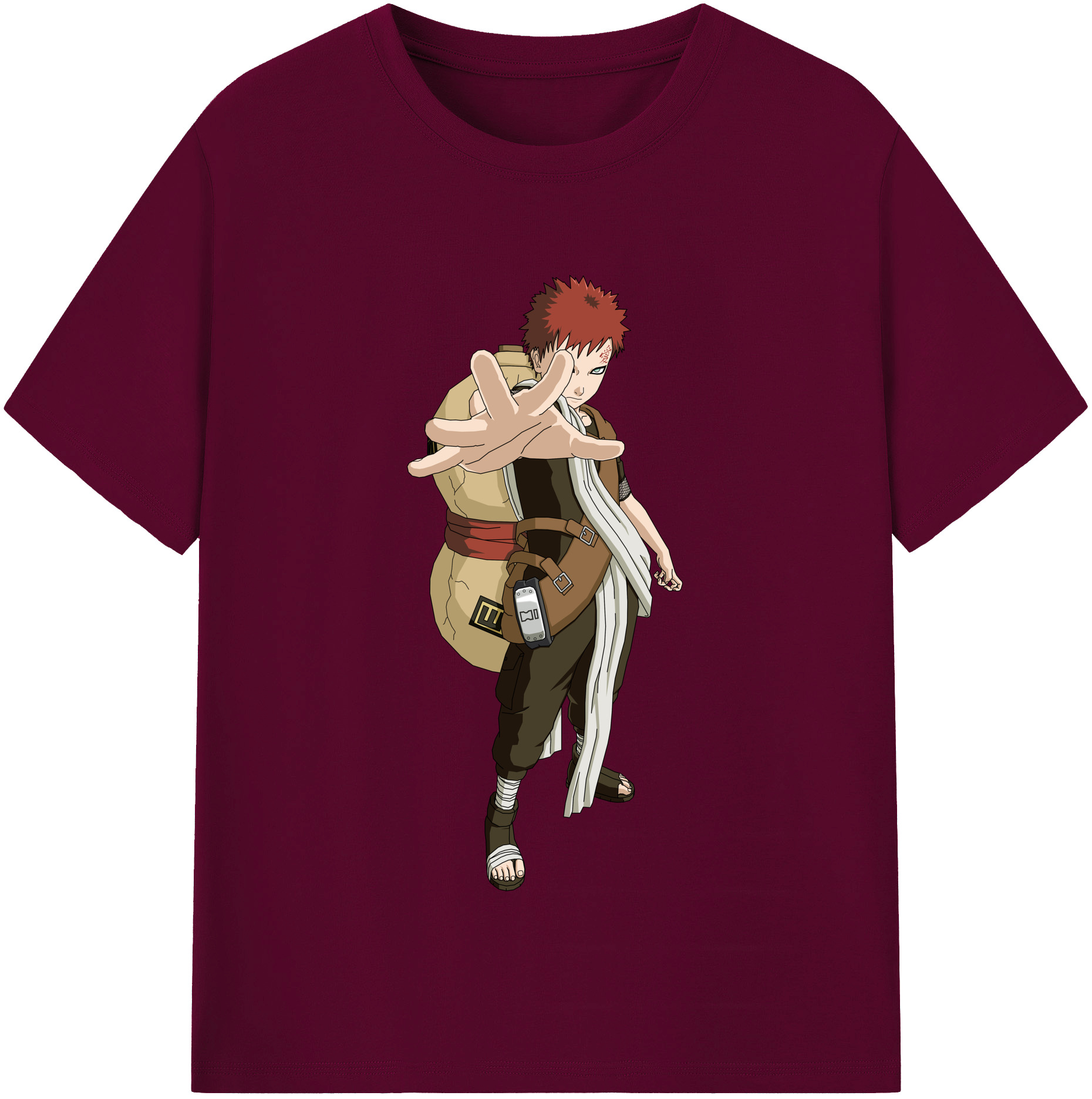 （画像用） NARUTO -ナルト- ガアラ Gaara レディースカジュアルプリントTシャツ（綿100％）